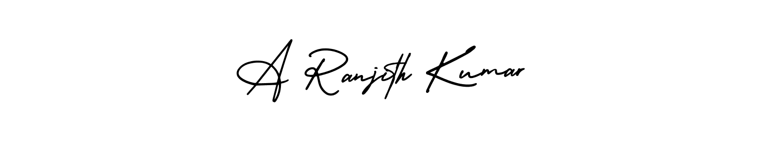 Also we have A Ranjith Kumar name is the best signature style. Create professional handwritten signature collection using AmerikaSignatureDemo-Regular autograph style. A Ranjith Kumar signature style 3 images and pictures png