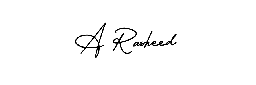 Use a signature maker to create a handwritten signature online. With this signature software, you can design (AmerikaSignatureDemo-Regular) your own signature for name A Rasheed. A Rasheed signature style 3 images and pictures png