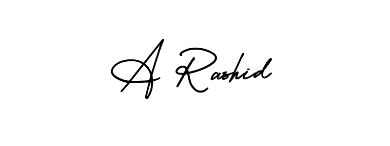 Also You can easily find your signature by using the search form. We will create A Rashid name handwritten signature images for you free of cost using AmerikaSignatureDemo-Regular sign style. A Rashid signature style 3 images and pictures png