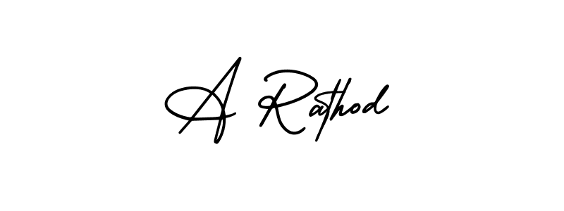 You should practise on your own different ways (AmerikaSignatureDemo-Regular) to write your name (A Rathod) in signature. don't let someone else do it for you. A Rathod signature style 3 images and pictures png