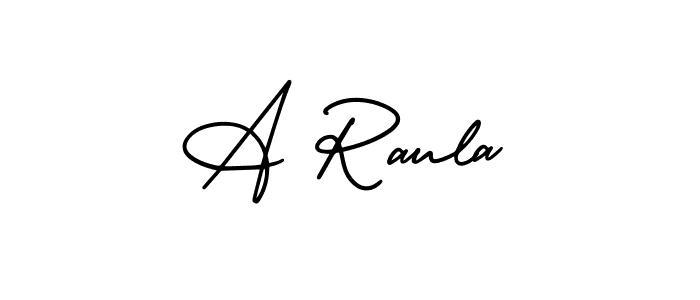 How to Draw A Raula signature style? AmerikaSignatureDemo-Regular is a latest design signature styles for name A Raula. A Raula signature style 3 images and pictures png