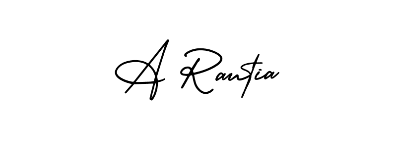 A Rautia stylish signature style. Best Handwritten Sign (AmerikaSignatureDemo-Regular) for my name. Handwritten Signature Collection Ideas for my name A Rautia. A Rautia signature style 3 images and pictures png