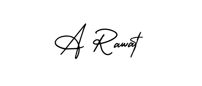 Design your own signature with our free online signature maker. With this signature software, you can create a handwritten (AmerikaSignatureDemo-Regular) signature for name A Rawat. A Rawat signature style 3 images and pictures png