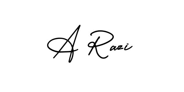 A Razi stylish signature style. Best Handwritten Sign (AmerikaSignatureDemo-Regular) for my name. Handwritten Signature Collection Ideas for my name A Razi. A Razi signature style 3 images and pictures png