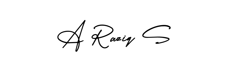 This is the best signature style for the A Raziq S name. Also you like these signature font (AmerikaSignatureDemo-Regular). Mix name signature. A Raziq S signature style 3 images and pictures png