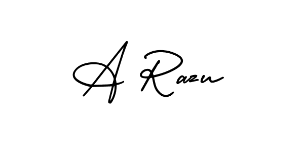 if you are searching for the best signature style for your name A Razu. so please give up your signature search. here we have designed multiple signature styles  using AmerikaSignatureDemo-Regular. A Razu signature style 3 images and pictures png