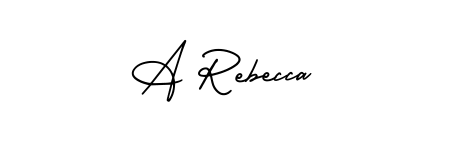 Create a beautiful signature design for name A Rebecca. With this signature (AmerikaSignatureDemo-Regular) fonts, you can make a handwritten signature for free. A Rebecca signature style 3 images and pictures png