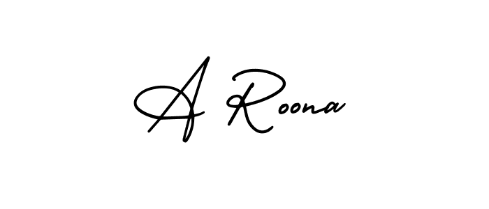 Also You can easily find your signature by using the search form. We will create A Roona name handwritten signature images for you free of cost using AmerikaSignatureDemo-Regular sign style. A Roona signature style 3 images and pictures png