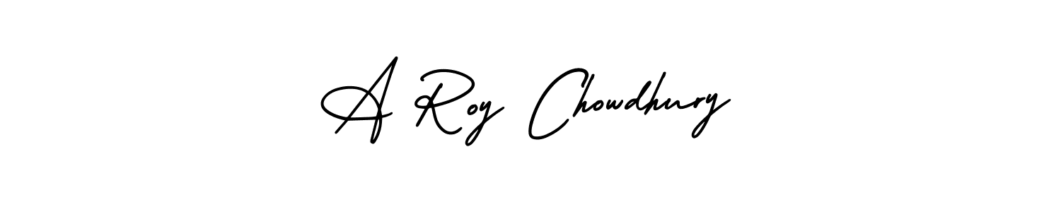 How to make A Roy Chowdhury name signature. Use AmerikaSignatureDemo-Regular style for creating short signs online. This is the latest handwritten sign. A Roy Chowdhury signature style 3 images and pictures png