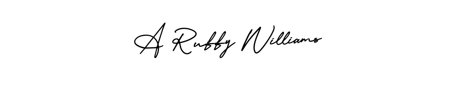 Similarly AmerikaSignatureDemo-Regular is the best handwritten signature design. Signature creator online .You can use it as an online autograph creator for name A Ruffy Williams. A Ruffy Williams signature style 3 images and pictures png