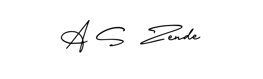 You can use this online signature creator to create a handwritten signature for the name A S  Zende. This is the best online autograph maker. A S  Zende signature style 3 images and pictures png