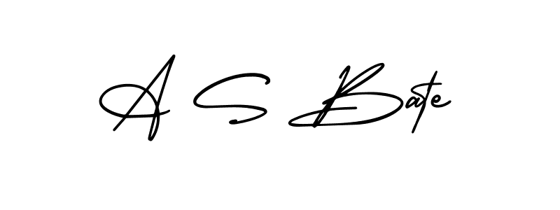 The best way (AmerikaSignatureDemo-Regular) to make a short signature is to pick only two or three words in your name. The name A S Bate include a total of six letters. For converting this name. A S Bate signature style 3 images and pictures png