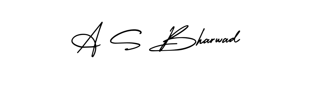Similarly AmerikaSignatureDemo-Regular is the best handwritten signature design. Signature creator online .You can use it as an online autograph creator for name A S Bharwad. A S Bharwad signature style 3 images and pictures png