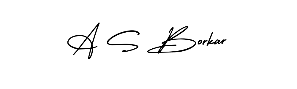 How to make A S Borkar signature? AmerikaSignatureDemo-Regular is a professional autograph style. Create handwritten signature for A S Borkar name. A S Borkar signature style 3 images and pictures png