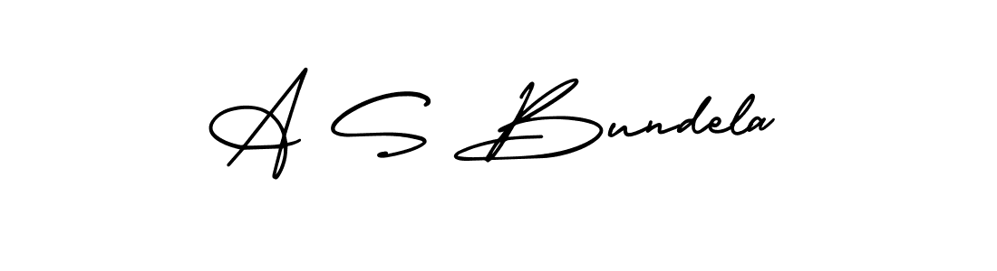 AmerikaSignatureDemo-Regular is a professional signature style that is perfect for those who want to add a touch of class to their signature. It is also a great choice for those who want to make their signature more unique. Get A S Bundela name to fancy signature for free. A S Bundela signature style 3 images and pictures png
