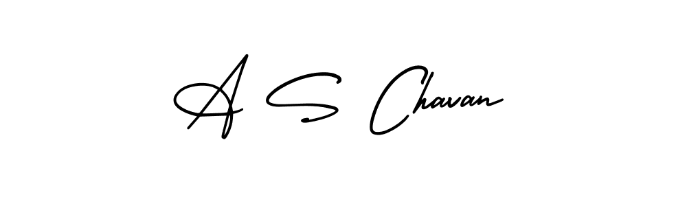 You should practise on your own different ways (AmerikaSignatureDemo-Regular) to write your name (A S Chavan) in signature. don't let someone else do it for you. A S Chavan signature style 3 images and pictures png