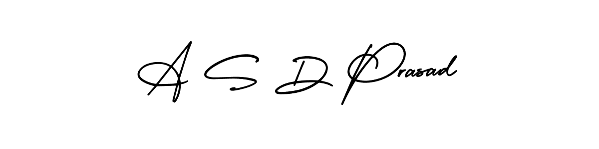 The best way (AmerikaSignatureDemo-Regular) to make a short signature is to pick only two or three words in your name. The name A S D Prasad include a total of six letters. For converting this name. A S D Prasad signature style 3 images and pictures png