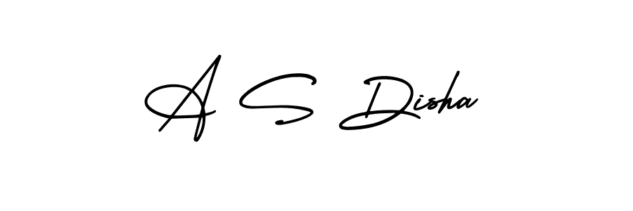 Create a beautiful signature design for name A S Disha. With this signature (AmerikaSignatureDemo-Regular) fonts, you can make a handwritten signature for free. A S Disha signature style 3 images and pictures png