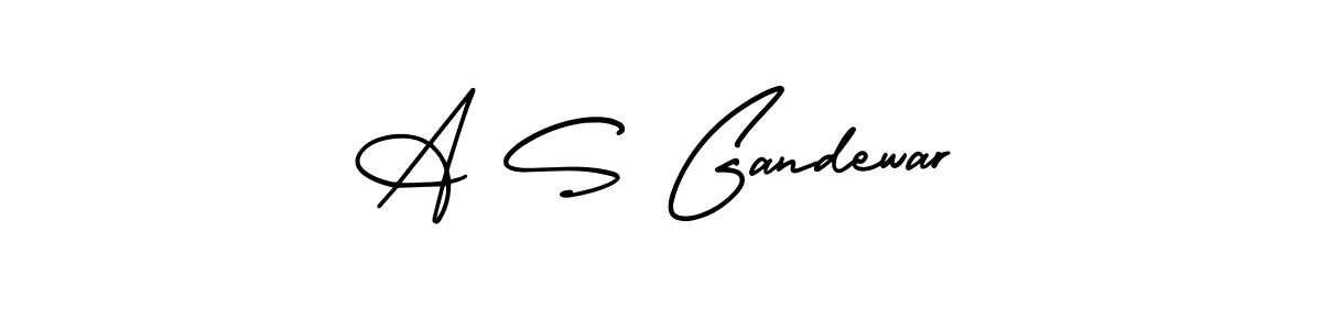 Also You can easily find your signature by using the search form. We will create A S Gandewar name handwritten signature images for you free of cost using AmerikaSignatureDemo-Regular sign style. A S Gandewar signature style 3 images and pictures png