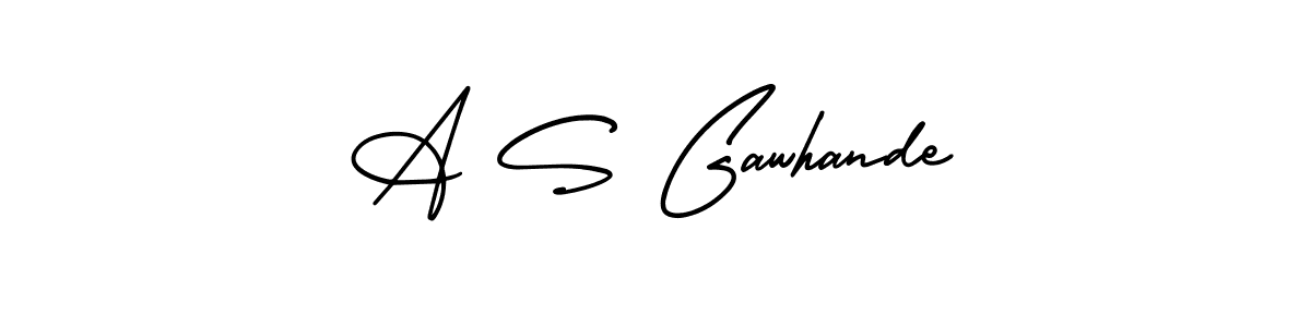 You should practise on your own different ways (AmerikaSignatureDemo-Regular) to write your name (A S Gawhande) in signature. don't let someone else do it for you. A S Gawhande signature style 3 images and pictures png