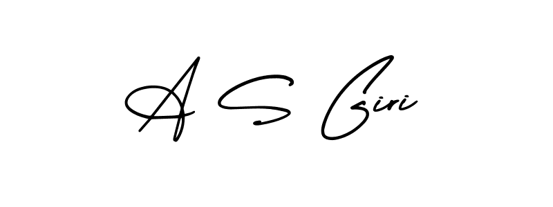 How to make A S Giri signature? AmerikaSignatureDemo-Regular is a professional autograph style. Create handwritten signature for A S Giri name. A S Giri signature style 3 images and pictures png
