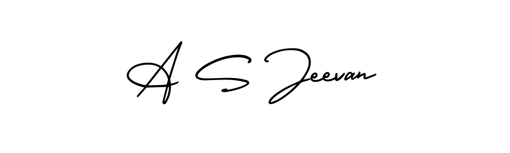 This is the best signature style for the A S Jeevan name. Also you like these signature font (AmerikaSignatureDemo-Regular). Mix name signature. A S Jeevan signature style 3 images and pictures png