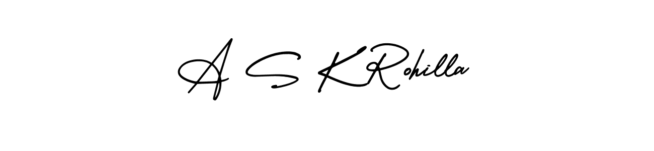 It looks lik you need a new signature style for name A S K Rohilla. Design unique handwritten (AmerikaSignatureDemo-Regular) signature with our free signature maker in just a few clicks. A S K Rohilla signature style 3 images and pictures png