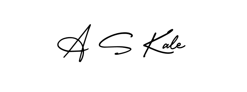 Use a signature maker to create a handwritten signature online. With this signature software, you can design (AmerikaSignatureDemo-Regular) your own signature for name A S Kale. A S Kale signature style 3 images and pictures png