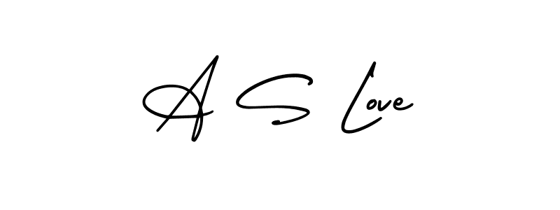 Also we have A S Love name is the best signature style. Create professional handwritten signature collection using AmerikaSignatureDemo-Regular autograph style. A S Love signature style 3 images and pictures png