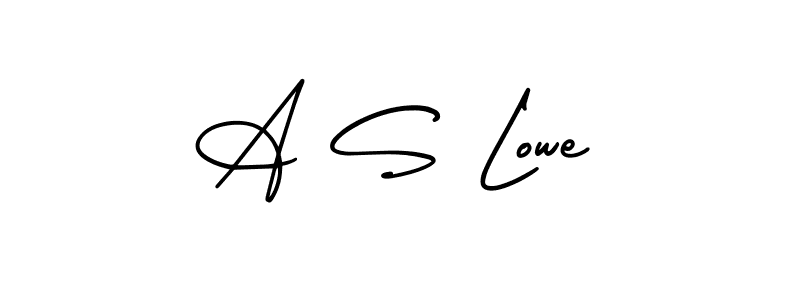 Make a beautiful signature design for name A S Lowe. With this signature (AmerikaSignatureDemo-Regular) style, you can create a handwritten signature for free. A S Lowe signature style 3 images and pictures png