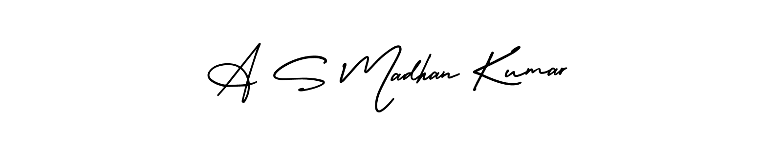 It looks lik you need a new signature style for name A S Madhan Kumar. Design unique handwritten (AmerikaSignatureDemo-Regular) signature with our free signature maker in just a few clicks. A S Madhan Kumar signature style 3 images and pictures png