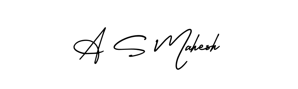 Make a beautiful signature design for name A S Mahesh. With this signature (AmerikaSignatureDemo-Regular) style, you can create a handwritten signature for free. A S Mahesh signature style 3 images and pictures png