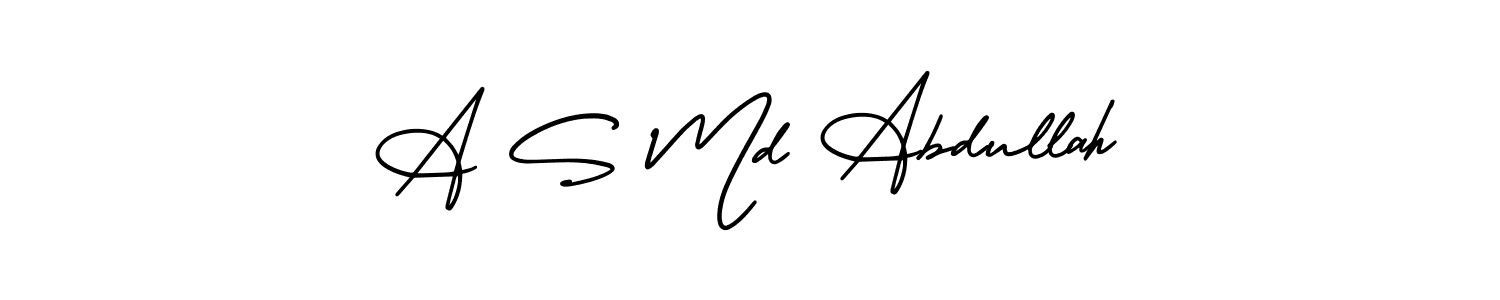 How to make A S Md Abdullah signature? AmerikaSignatureDemo-Regular is a professional autograph style. Create handwritten signature for A S Md Abdullah name. A S Md Abdullah signature style 3 images and pictures png