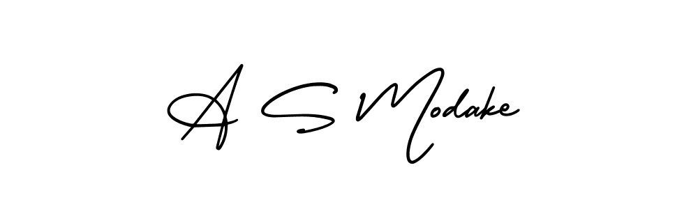 How to make A S Modake signature? AmerikaSignatureDemo-Regular is a professional autograph style. Create handwritten signature for A S Modake name. A S Modake signature style 3 images and pictures png