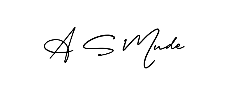 Make a beautiful signature design for name A S Mude. Use this online signature maker to create a handwritten signature for free. A S Mude signature style 3 images and pictures png