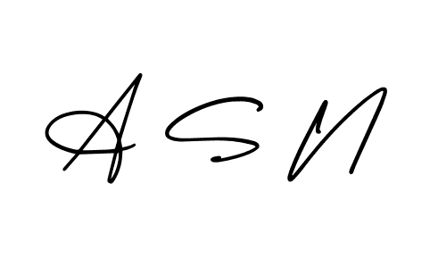 Create a beautiful signature design for name A S N. With this signature (AmerikaSignatureDemo-Regular) fonts, you can make a handwritten signature for free. A S N signature style 3 images and pictures png