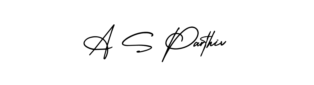 Create a beautiful signature design for name A S Parthiv. With this signature (AmerikaSignatureDemo-Regular) fonts, you can make a handwritten signature for free. A S Parthiv signature style 3 images and pictures png