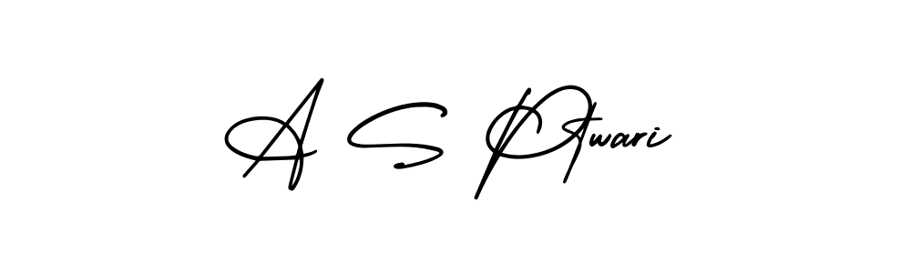 Make a beautiful signature design for name A S Ptwari. With this signature (AmerikaSignatureDemo-Regular) style, you can create a handwritten signature for free. A S Ptwari signature style 3 images and pictures png