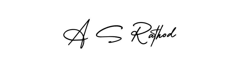 Make a beautiful signature design for name A S Rathod. With this signature (AmerikaSignatureDemo-Regular) style, you can create a handwritten signature for free. A S Rathod signature style 3 images and pictures png