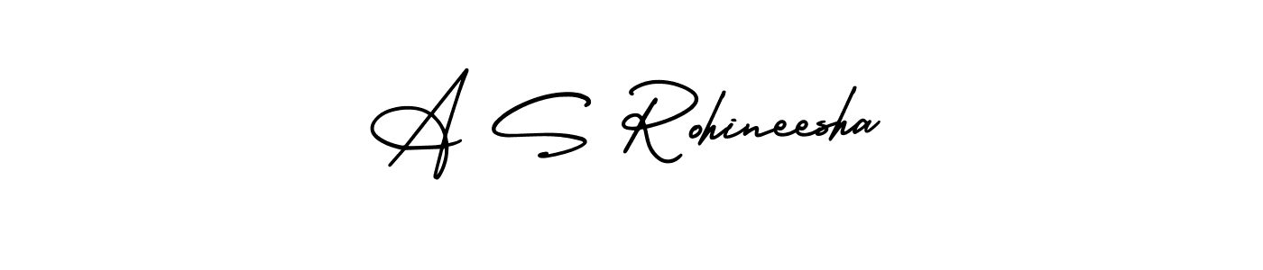 Check out images of Autograph of A S Rohineesha name. Actor A S Rohineesha Signature Style. AmerikaSignatureDemo-Regular is a professional sign style online. A S Rohineesha signature style 3 images and pictures png