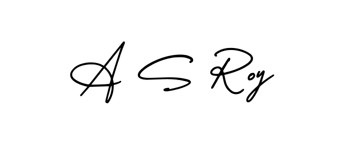 Design your own signature with our free online signature maker. With this signature software, you can create a handwritten (AmerikaSignatureDemo-Regular) signature for name A S Roy. A S Roy signature style 3 images and pictures png