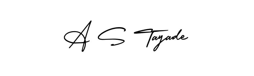 AmerikaSignatureDemo-Regular is a professional signature style that is perfect for those who want to add a touch of class to their signature. It is also a great choice for those who want to make their signature more unique. Get A S Tayade name to fancy signature for free. A S Tayade signature style 3 images and pictures png