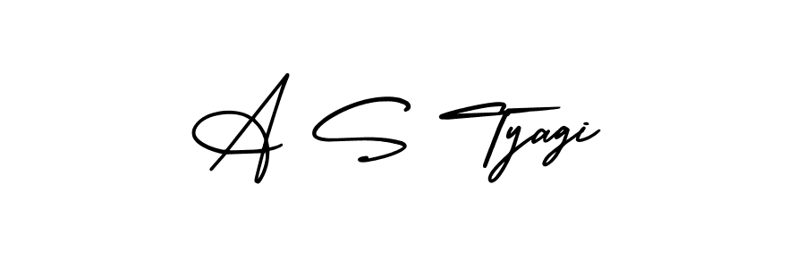 This is the best signature style for the A S Tyagi name. Also you like these signature font (AmerikaSignatureDemo-Regular). Mix name signature. A S Tyagi signature style 3 images and pictures png