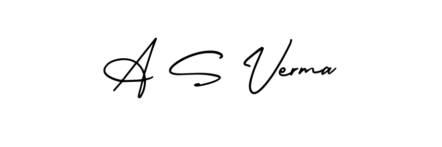 A S Verma stylish signature style. Best Handwritten Sign (AmerikaSignatureDemo-Regular) for my name. Handwritten Signature Collection Ideas for my name A S Verma. A S Verma signature style 3 images and pictures png