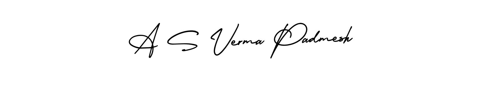 See photos of A S Verma Padmesh official signature by Spectra . Check more albums & portfolios. Read reviews & check more about AmerikaSignatureDemo-Regular font. A S Verma Padmesh signature style 3 images and pictures png