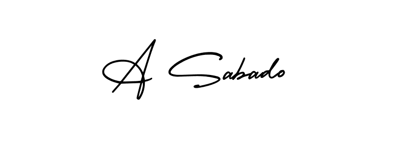 Create a beautiful signature design for name A Sabado. With this signature (AmerikaSignatureDemo-Regular) fonts, you can make a handwritten signature for free. A Sabado signature style 3 images and pictures png