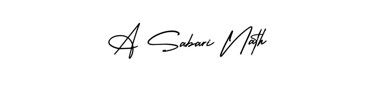 Use a signature maker to create a handwritten signature online. With this signature software, you can design (AmerikaSignatureDemo-Regular) your own signature for name A Sabari Nath. A Sabari Nath signature style 3 images and pictures png