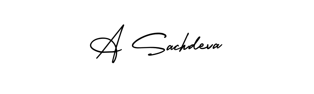 How to make A Sachdeva name signature. Use AmerikaSignatureDemo-Regular style for creating short signs online. This is the latest handwritten sign. A Sachdeva signature style 3 images and pictures png