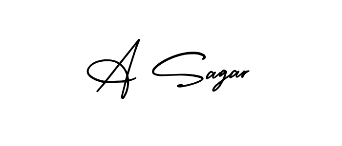 Make a beautiful signature design for name A Sagar. Use this online signature maker to create a handwritten signature for free. A Sagar signature style 3 images and pictures png