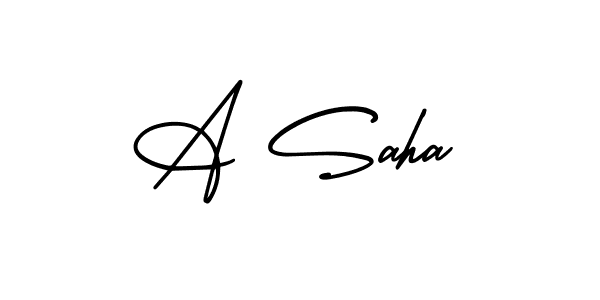 How to Draw A Saha signature style? AmerikaSignatureDemo-Regular is a latest design signature styles for name A Saha. A Saha signature style 3 images and pictures png